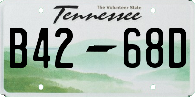 TN license plate B4268D