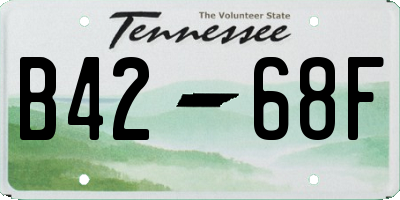 TN license plate B4268F