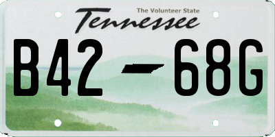 TN license plate B4268G