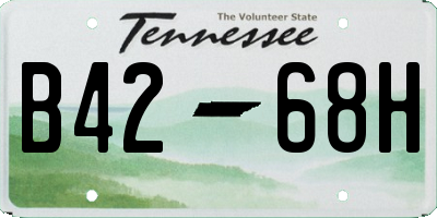 TN license plate B4268H
