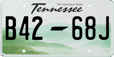 TN license plate B4268J