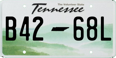 TN license plate B4268L