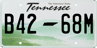TN license plate B4268M