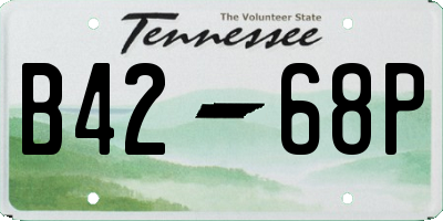 TN license plate B4268P