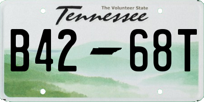 TN license plate B4268T