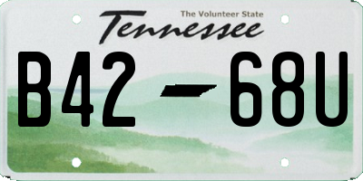 TN license plate B4268U