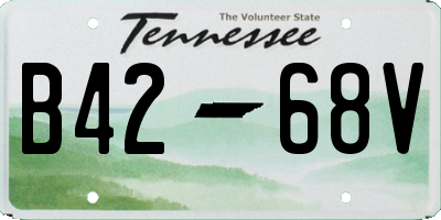 TN license plate B4268V
