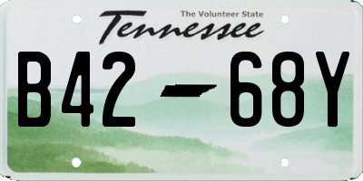 TN license plate B4268Y
