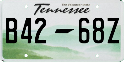 TN license plate B4268Z
