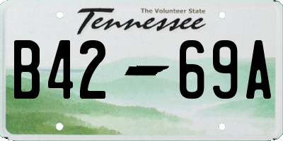 TN license plate B4269A
