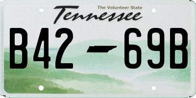 TN license plate B4269B