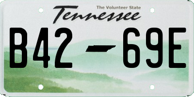 TN license plate B4269E