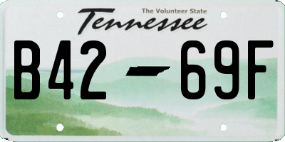 TN license plate B4269F