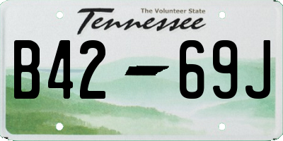 TN license plate B4269J