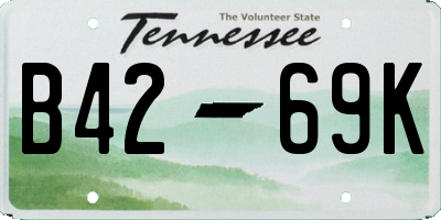 TN license plate B4269K