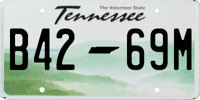 TN license plate B4269M