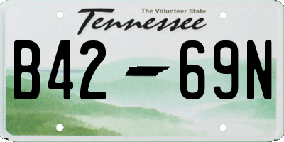 TN license plate B4269N