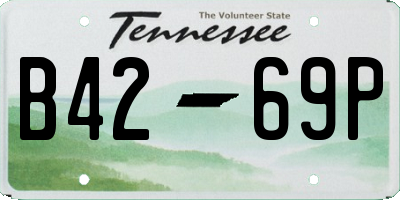 TN license plate B4269P