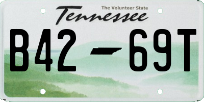 TN license plate B4269T
