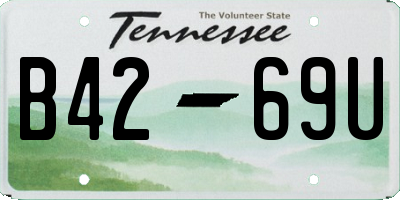 TN license plate B4269U