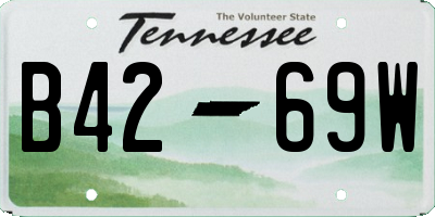 TN license plate B4269W
