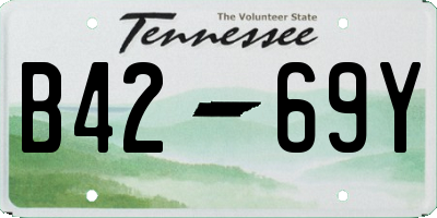 TN license plate B4269Y