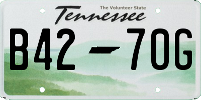 TN license plate B4270G