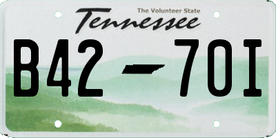 TN license plate B4270I