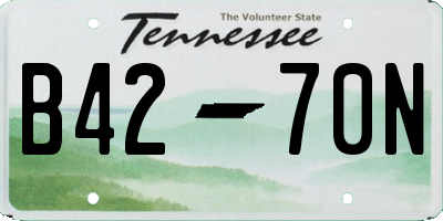 TN license plate B4270N