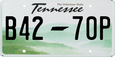 TN license plate B4270P