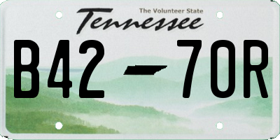 TN license plate B4270R