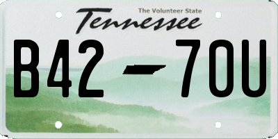 TN license plate B4270U