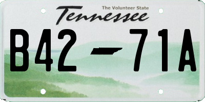 TN license plate B4271A