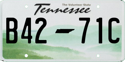 TN license plate B4271C