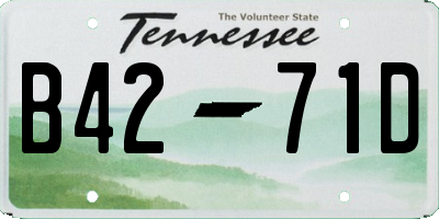 TN license plate B4271D