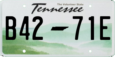 TN license plate B4271E