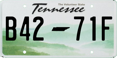 TN license plate B4271F