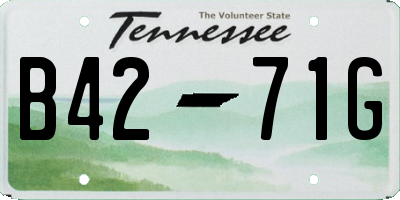 TN license plate B4271G