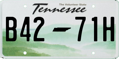 TN license plate B4271H