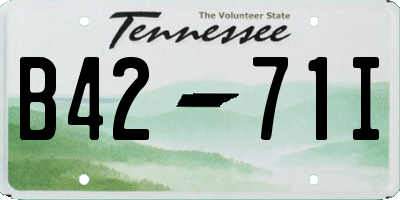 TN license plate B4271I