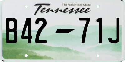 TN license plate B4271J