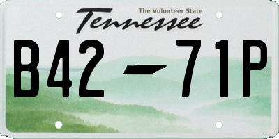 TN license plate B4271P