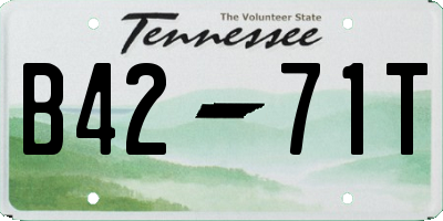 TN license plate B4271T