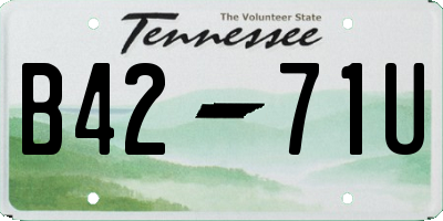 TN license plate B4271U