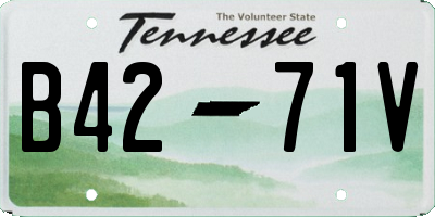 TN license plate B4271V