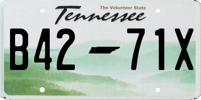 TN license plate B4271X