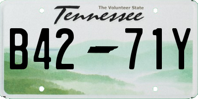 TN license plate B4271Y