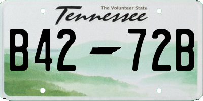 TN license plate B4272B