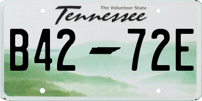 TN license plate B4272E