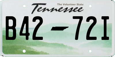 TN license plate B4272I